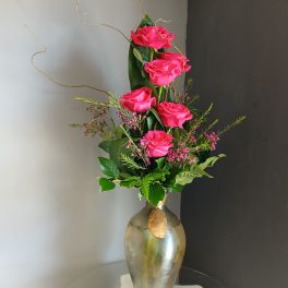 Half a Dozen Pink Roses