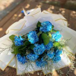Blue Carnations Wrap