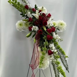 Floral Cross Easel