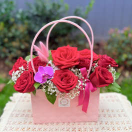 “ Thinking of You ” Red rose Arrangement