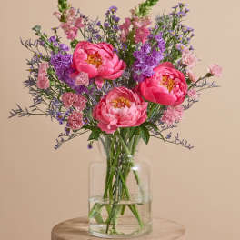 Bring peonies arrangement