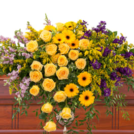 Vivid Memories Casket Spray