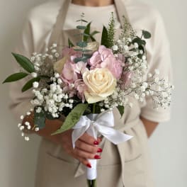 Mini Prom Bouquet Pink & White