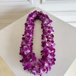 Orchid lei (Purple)