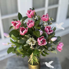 Pink & Lavender Tulips Garden – Mother’s Day Bouquet