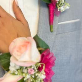 Pink Roses Prom Set