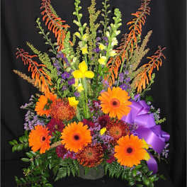 Brightest Memorial Mache Basket Spray