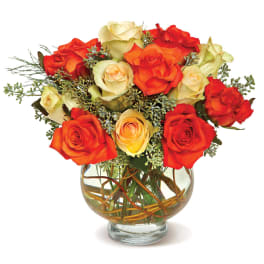 Orange and White Rose Boquet