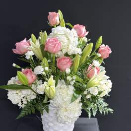 Lily & Rose Basket Floral Arrangement