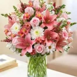 Florist Choice Pink Sympathy Arrangement
