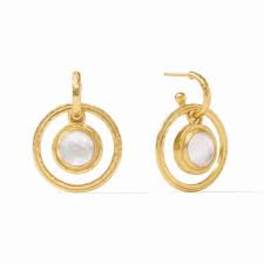 Astor 6-in-1 Charm Earring, Iridescent Clear Crystal