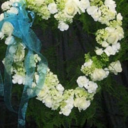 Open Heart Wreath with Hydrangea