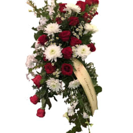 Red & white Easel Spray