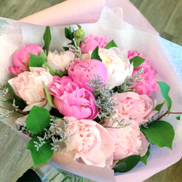 Peony Bouquet - Hand Wrapped