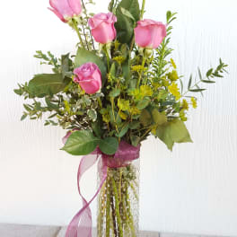 Purple half dozen roses