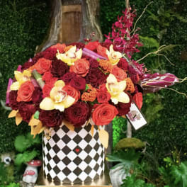 Checkers hat box of love