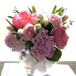 Coral Peony Romance – Valentine’s Day Floral Arrangement | Washington DC