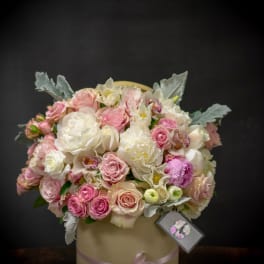 cream hat box
