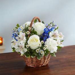 Peace, Prayers & Blessings Blue & White
