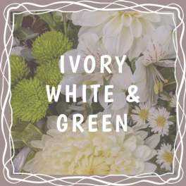 Ivory, Whites & Greens Arrangement- Vased