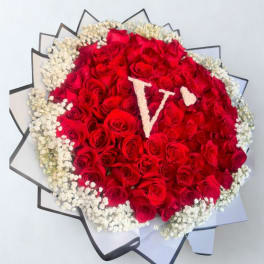 Initial Bouquet by D'Lily's Flowers