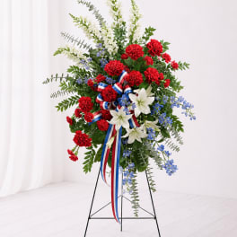 Patriotic Honor Standing Spray