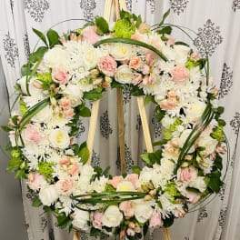 With Soft Love 22" Wreath