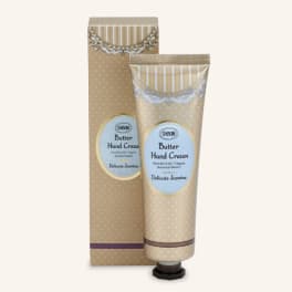 Tube of hand cream in a decorative box