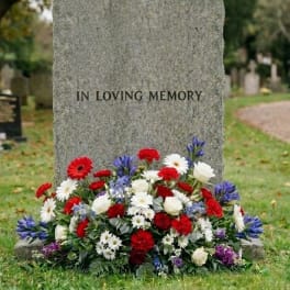 Red, White And Blue Grave Spray - Memorial Day