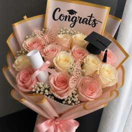     Blush Bloom Graduate Bouquet