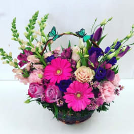 Beautiful Butterfly Basket