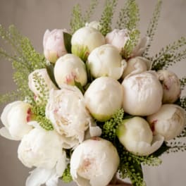BP116 - White Peony Bouquet