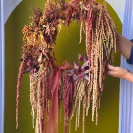 ~ Dried Amaranth/Mushroom Wreath ~