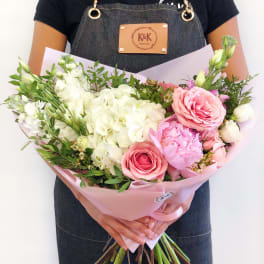 Small Bouquet with Peonies Loose Style