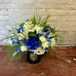 Blue line blooms
