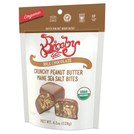 Package of milk chocolate peanut butter bites