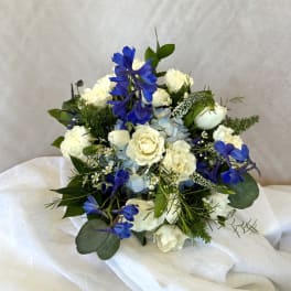 Blue & White Prom Posie