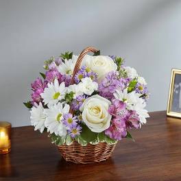 Peace, Prayers, & Blessings- Lavender and White