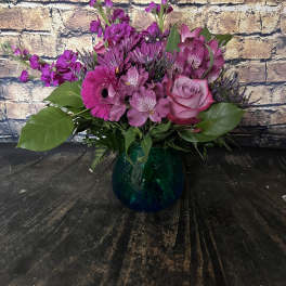 Deep Purple and Blue Hues Bouquet