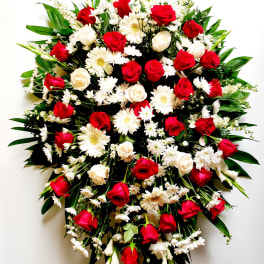 Red and White Spray