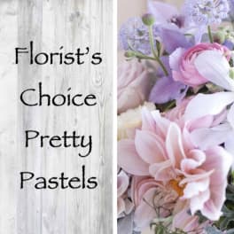 Pastel bouquet with pink and lavender flowers