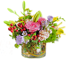 Garden Style Market Arrangment made with Local Flowers
