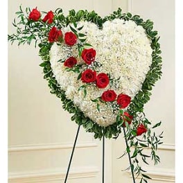 White Heart with Red Rose Break
