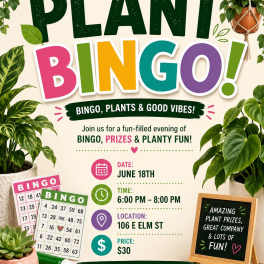 Plant Bingo Ticket- June 18th at 6 pm