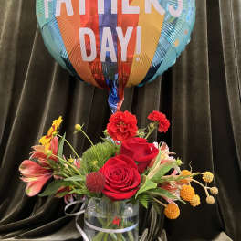 Fathers Day Flowers and Balloon