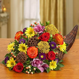 Fresh Flower Cornucopia