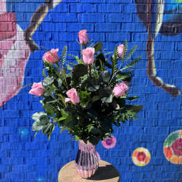 One Dozen Pink Rose