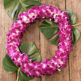 Bombay Fresh Double Orchid Lei