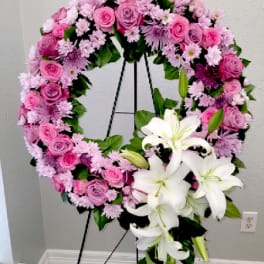 Serene Blessings Pastel Standing Wreath