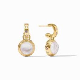 Rainbow Hoop and Charm Earring